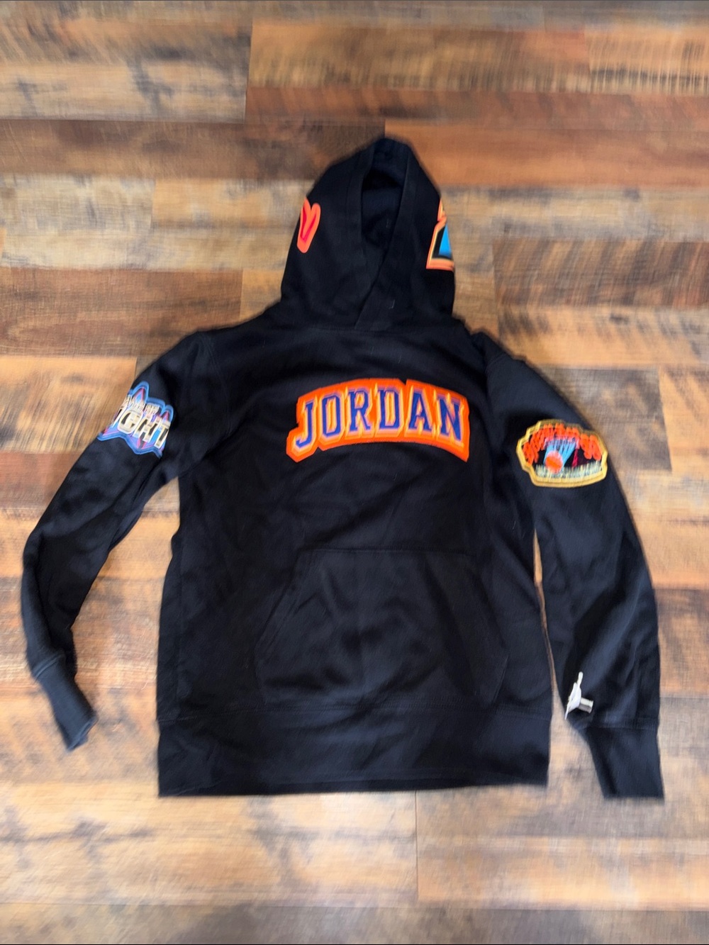 Jordan Boys Medium Youth Pullover Hoodie Sweatshirt Black World Champions